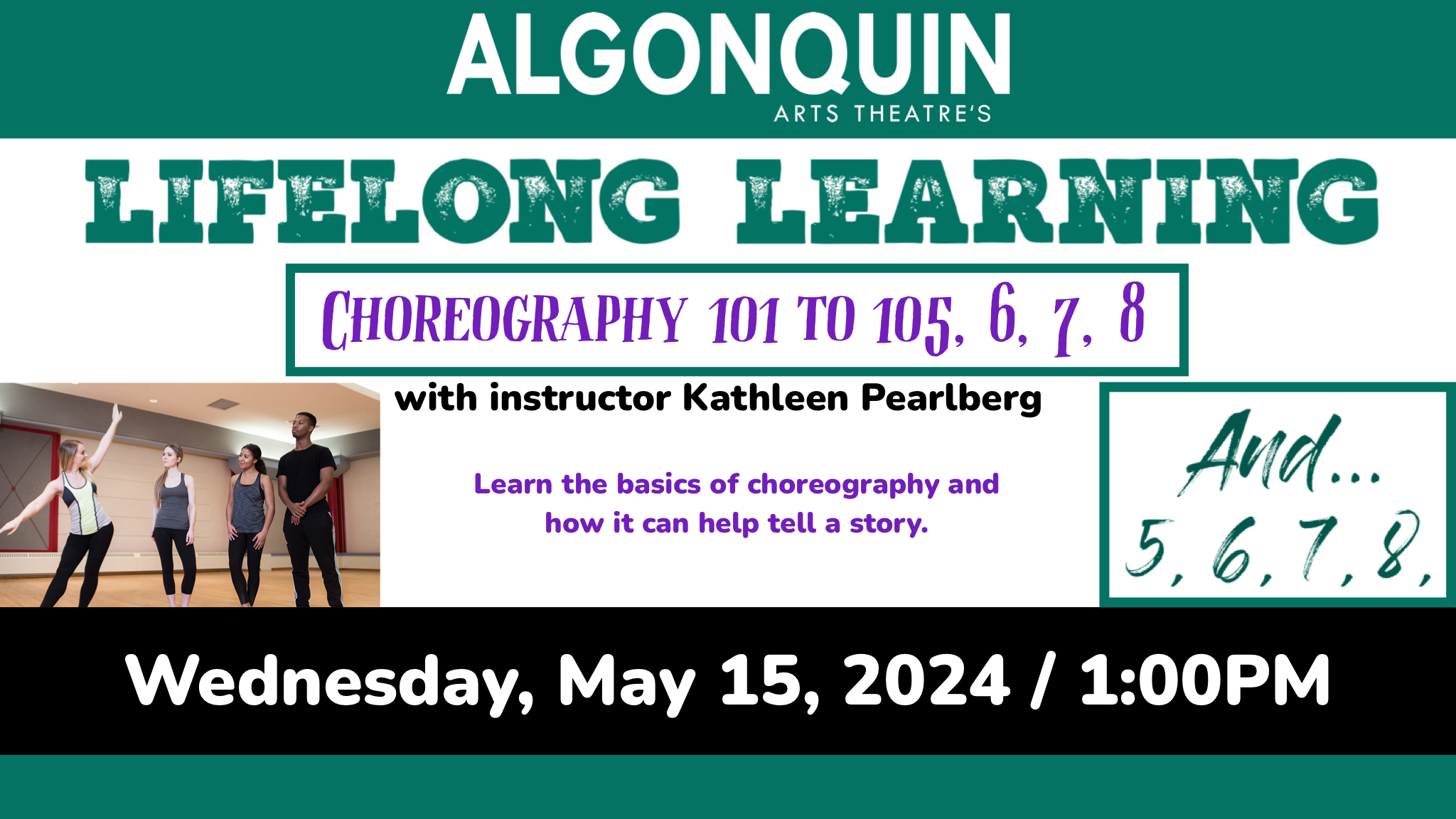 Choreography 101 to 105, 6, 7, 8