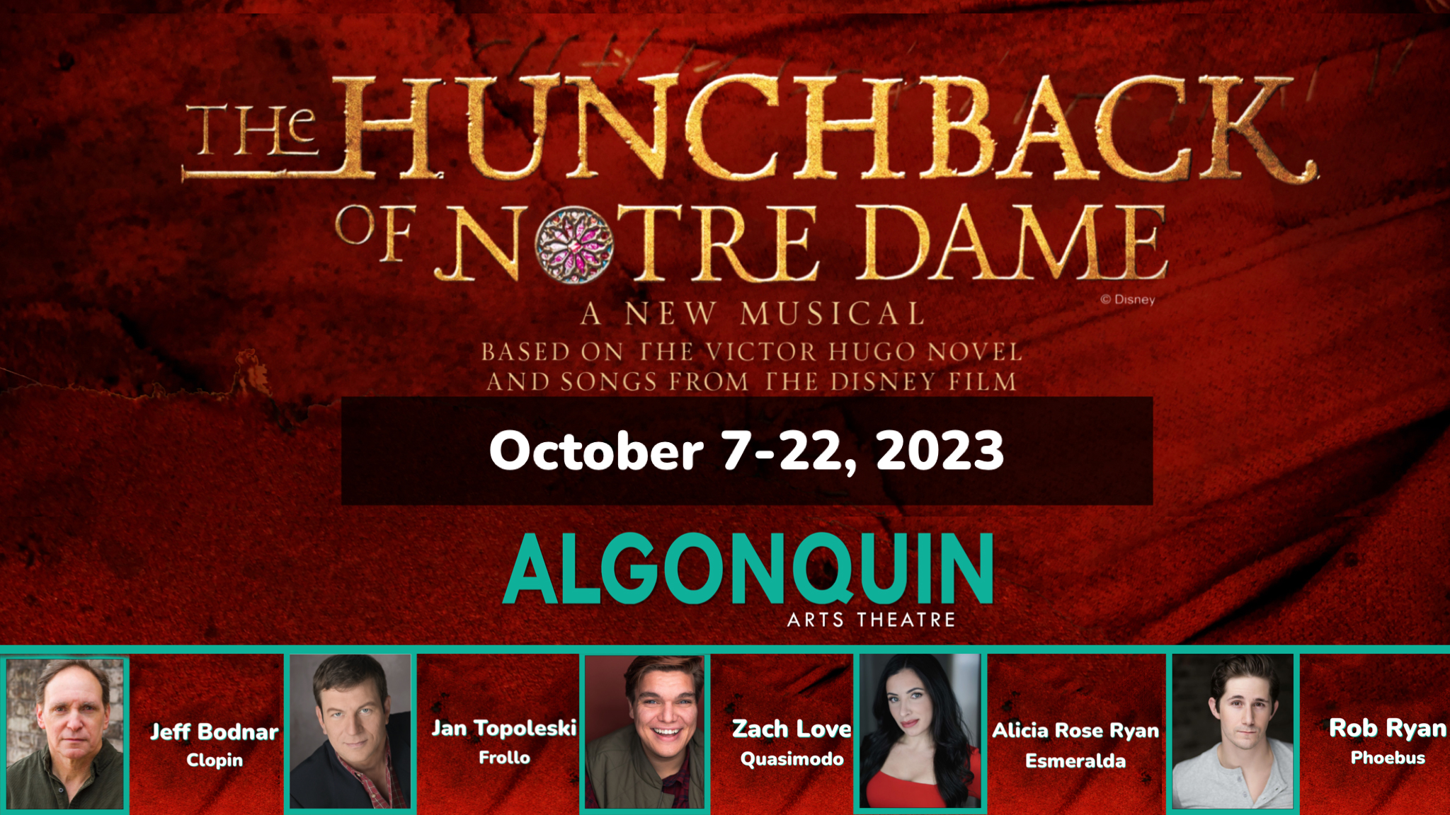 Algonquin Arts Theatre Announces Casting
and Creative Team for The Hunchback of Notre Dame